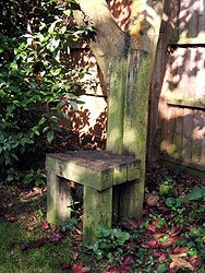 Rustic chair made of oak fence posts